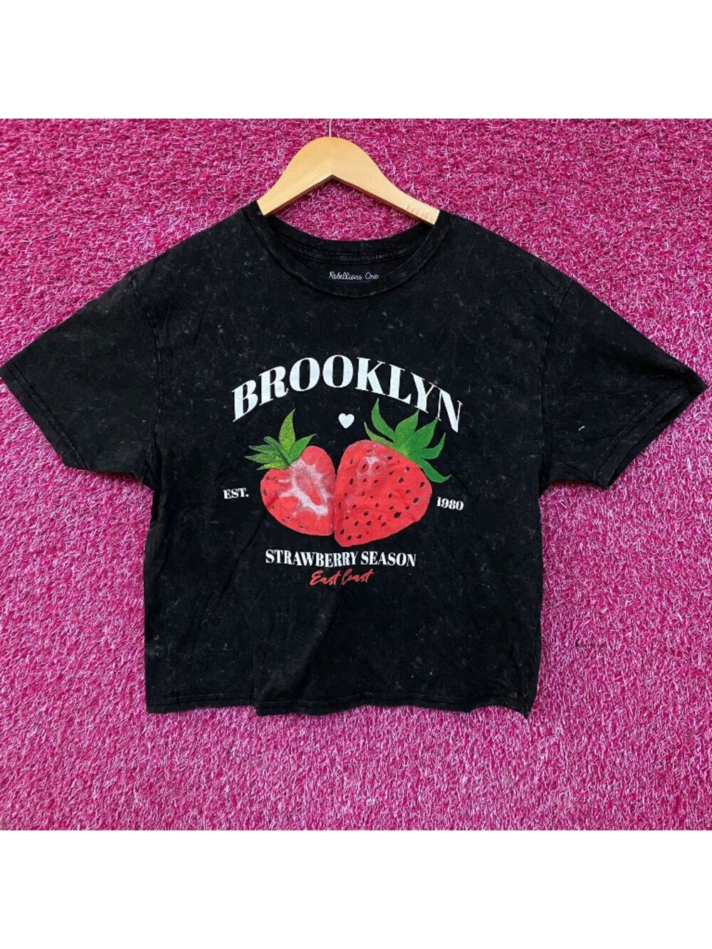 Rebellious One Brooklyn Strawberry Season Graphic Women's Crop Medium